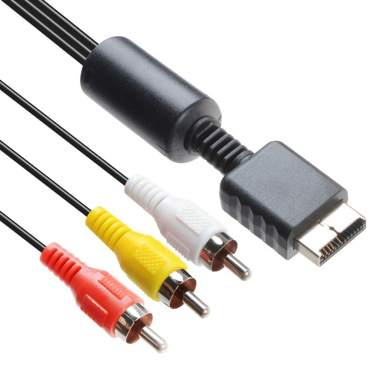 TENINYU Audio Video RCA Cable - Game Console Composite Accessories Connection AV Cable for PS1 PS2 PS3, 6FT - Image 1